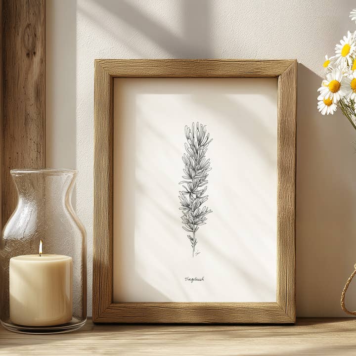 Sagebrush Druck (Nevada) für den Großhandel von Vanee.ink