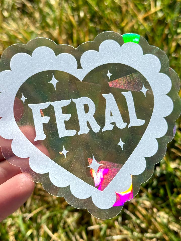 Feral Heart Suncatcher Decal for wholesale by ShlemonArt