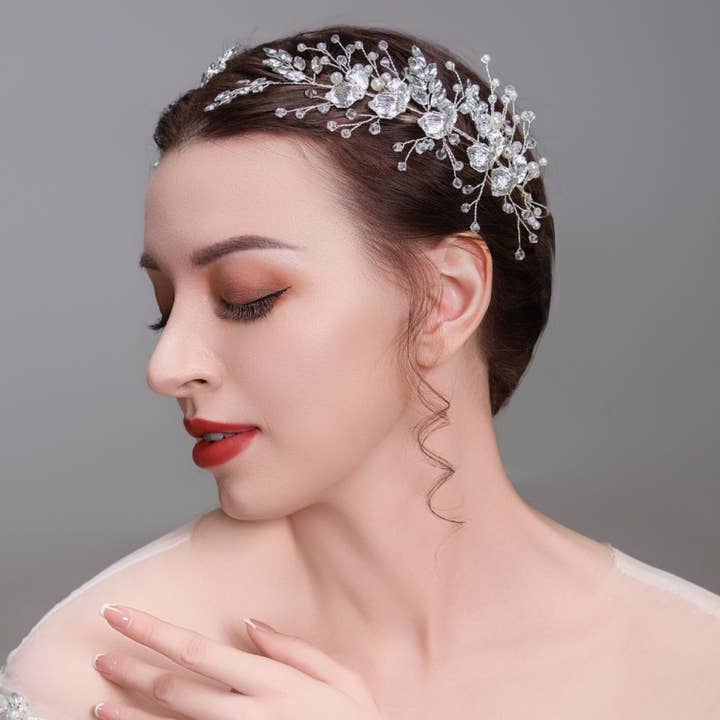 Coroa de Pérolas de Noiva Grinalda de Casamento acessórios de noiva por atacado de eitairs art gifts