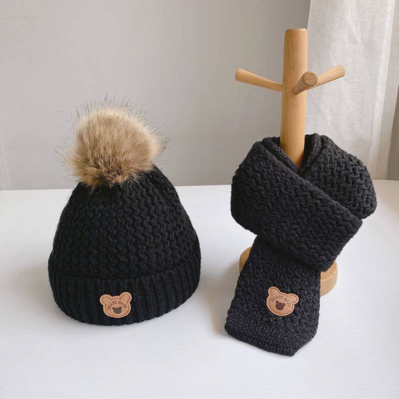Little Trendy - Wholesale Scarf - Kids - Children's knitted hat&scarf 2pcs set5