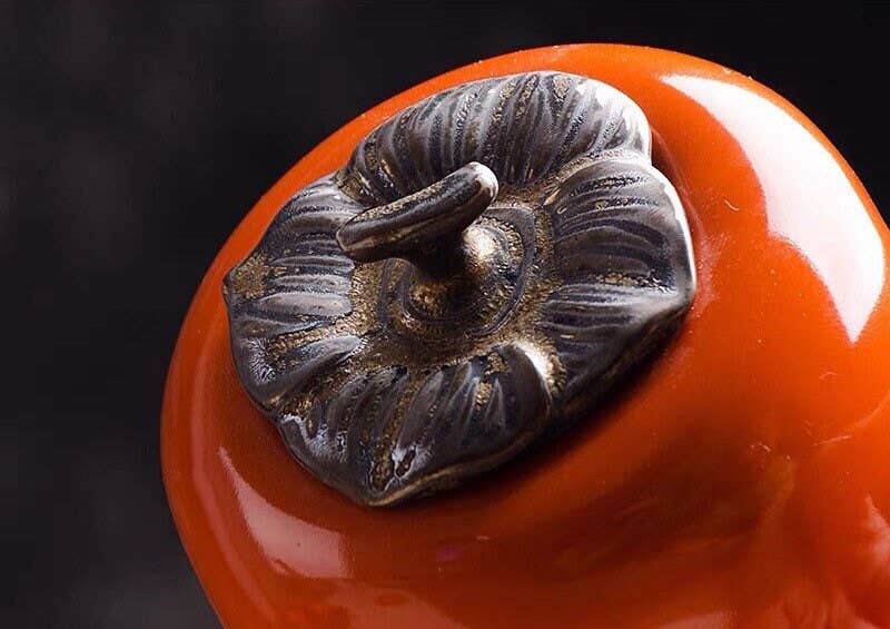 Gohobi （We cover U.S. import duties） - Wholesale Food Storage Container - Gohobi Ceramic Persimmon Tea Container6