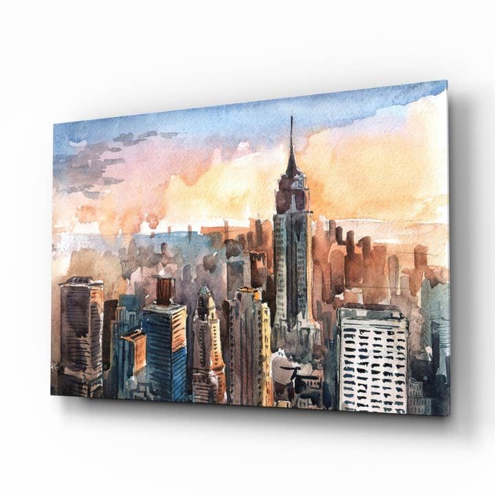 New York City Glass Wall Art for wholesale by Insigne