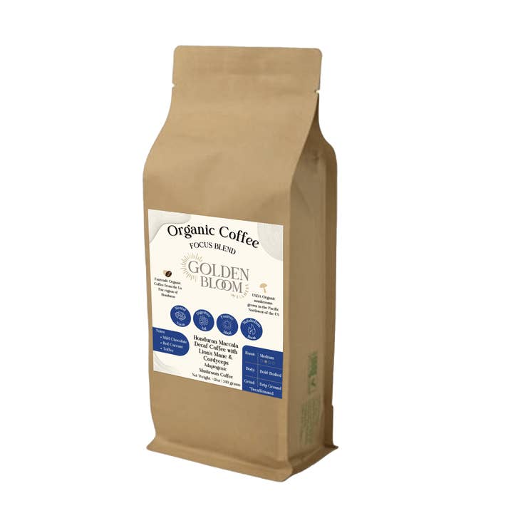 Café Orgânico Descafeinado Hondurenho Marcala com Cogumelos por atacado de Golden Bloom Wellness