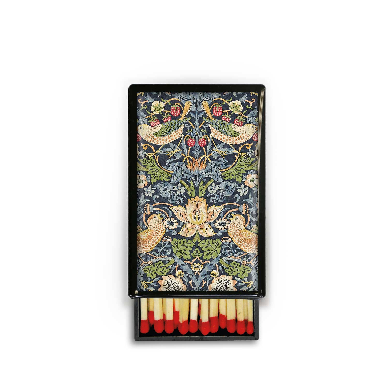 Lucy Lu Designs - Vente Allumettes - Boîte coulissante en tissu d'art Strawberry Thief de William Morris0