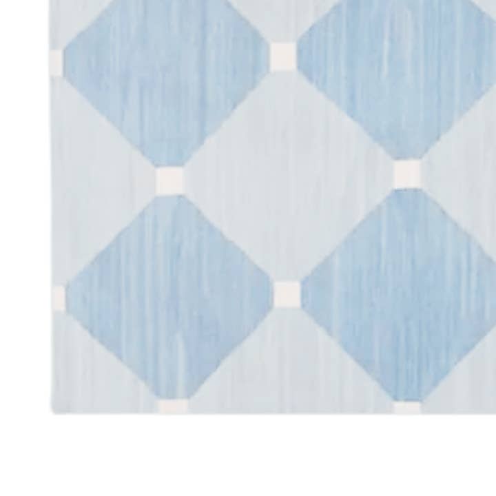Maia Homes - Wholesale Area Rug - Diamond Blue Classic Dhurrie Cotton Rug