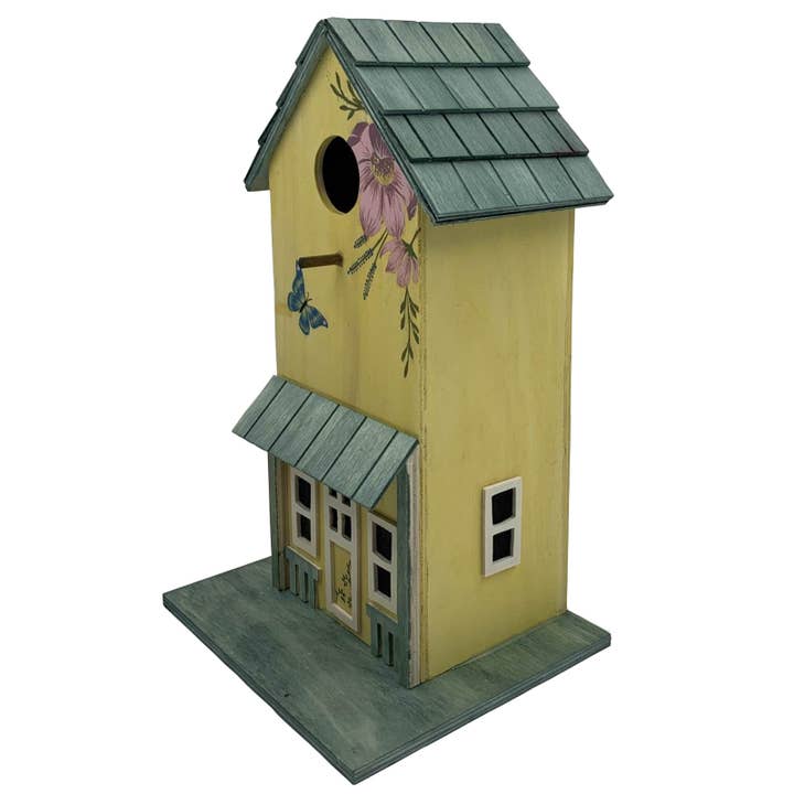 12" Butterfly Cottage Bird House for wholesale by Santa’s Workshop Inc.