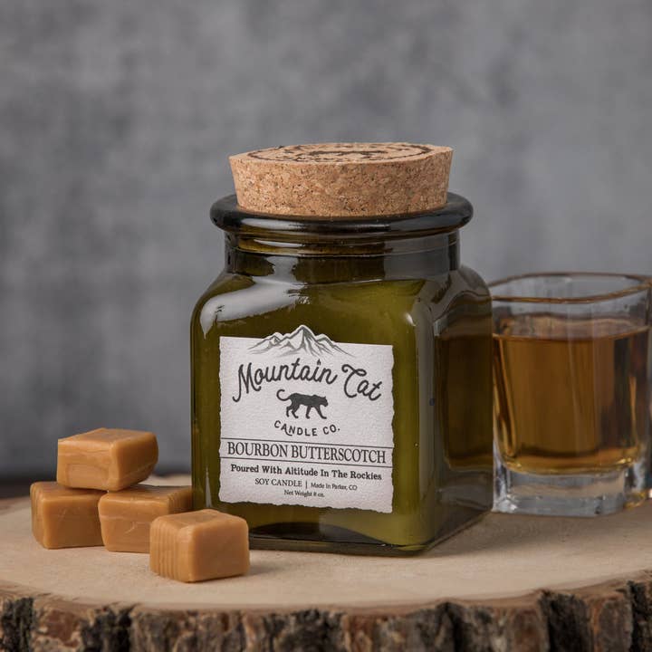 Mountain Cat Candle Co - Wholesale Jar/Filled Candle - Bourbon Butterscotch – (made to order, starting at $5)1