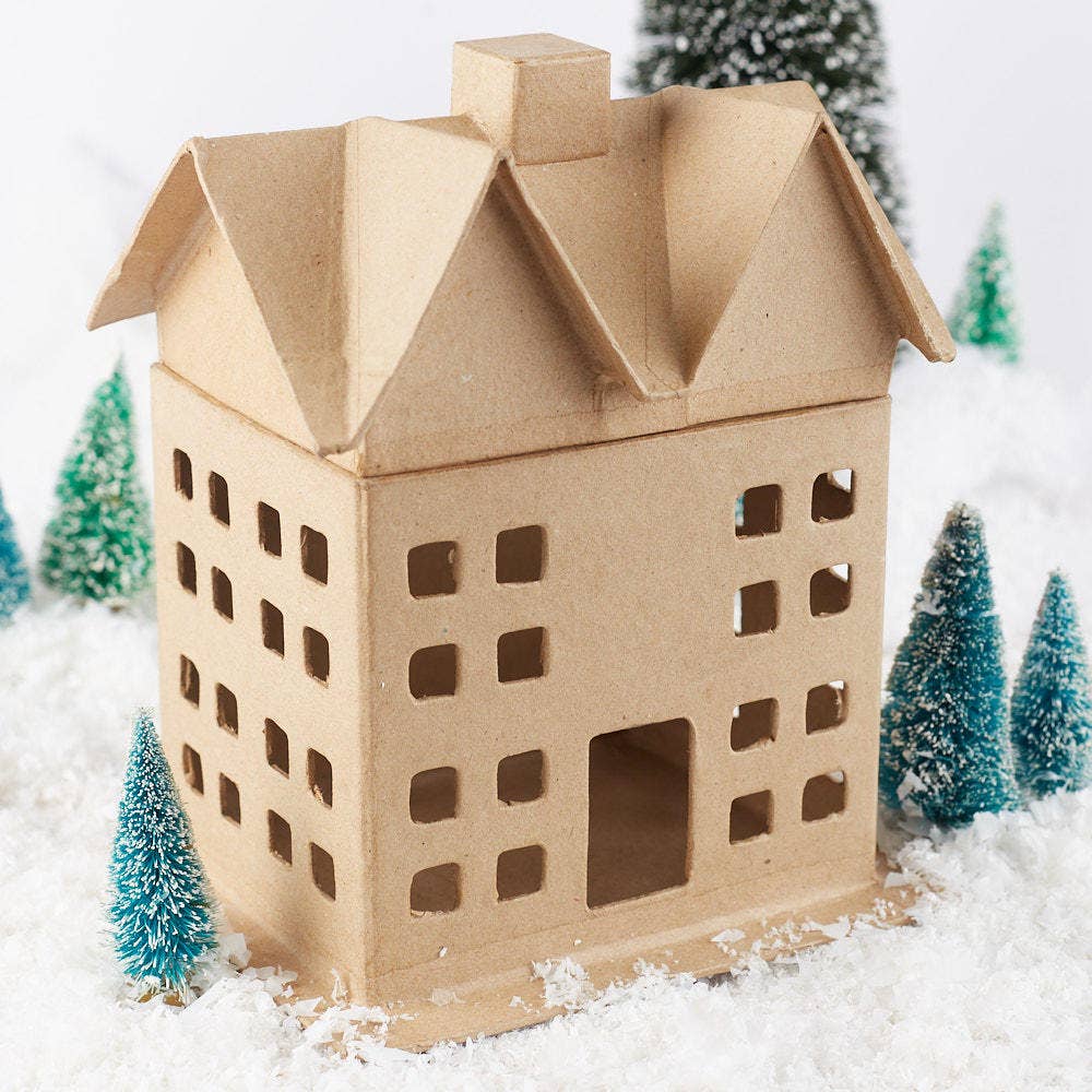 Factory Direct Craft - Vendita all'ingrosso Cartapesta - Casa di Cartapesta a Forma di Scatola - 17,8 cm x 22,9 cm x 14 cm1