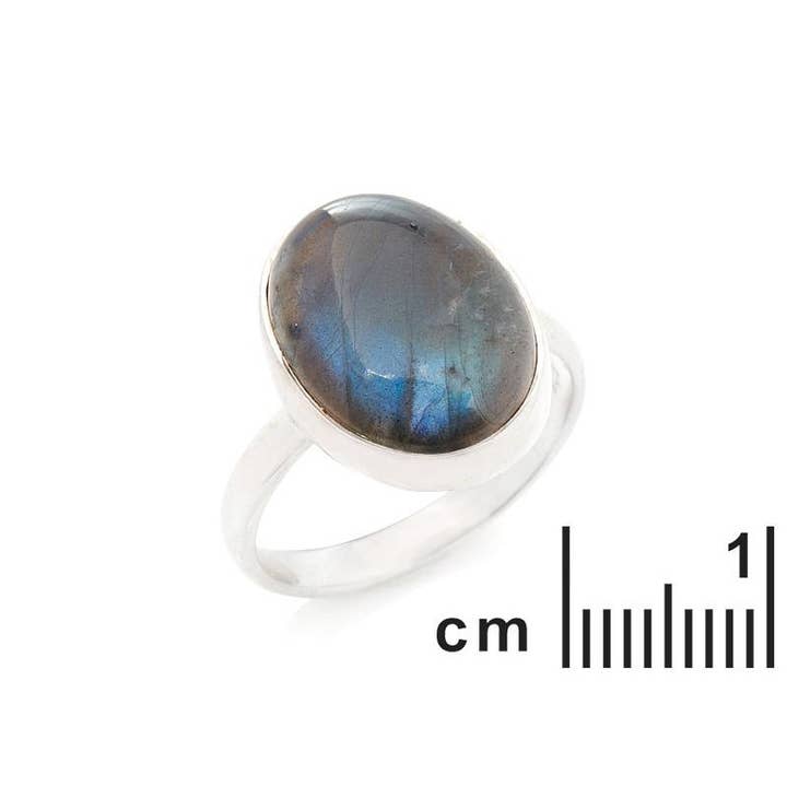 OPALOOK France - Wholesale Cocktail/Statement Ring - Ring with natural multicolored labradorite, sterling silver1