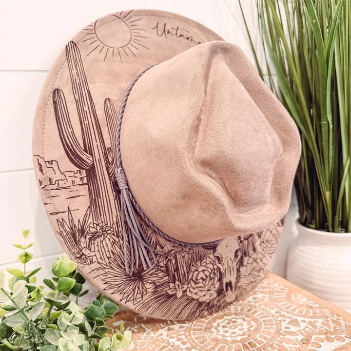 Willie & Dolly Designs - Wholesale Fedora - Women's - Desert Engraved Arrow Hat3