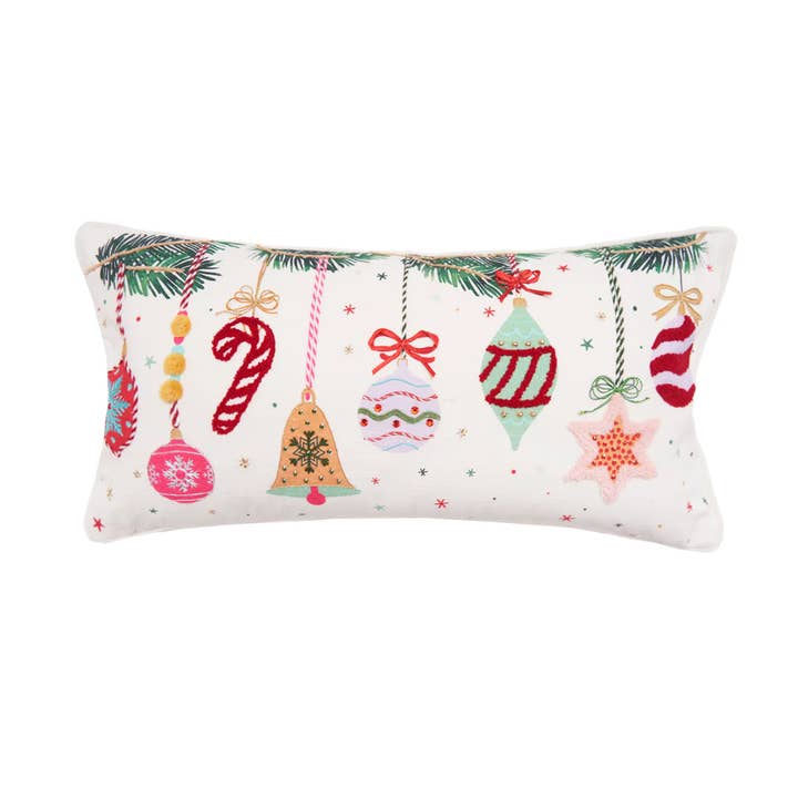 Christmas Vintage Ornament Throw Pillow for wholesale by C&F Home