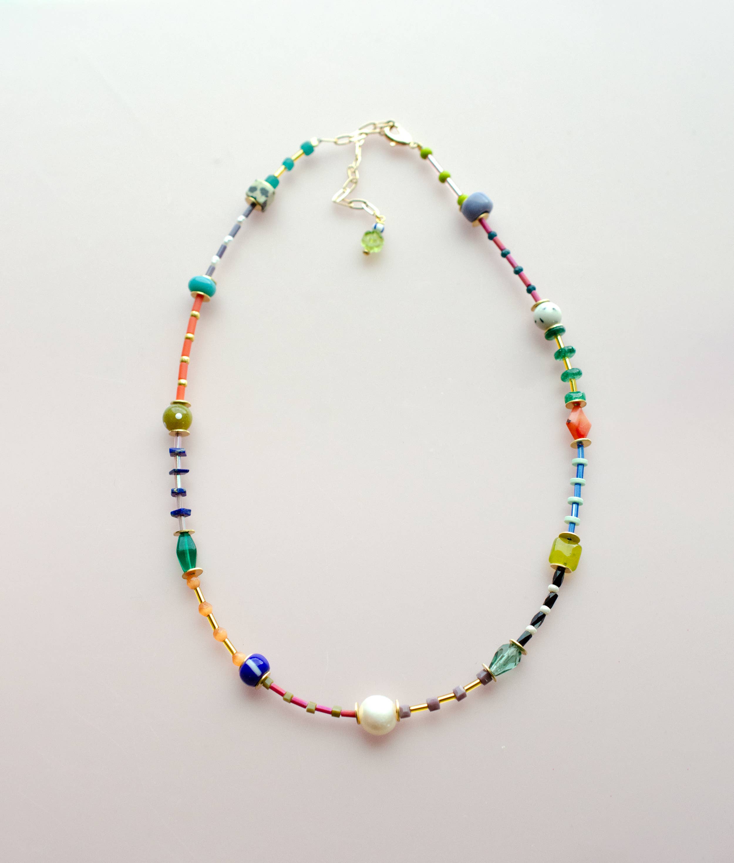 Jill Makes – wholesale Beaded/pearl necklace – Colorful Beaded Seed bead Friendship Necklace5