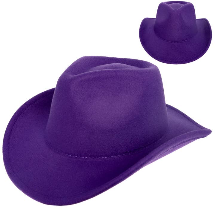 SP Sophia Collection - Wholesale Cowboy Hat - Women's - Fashion Western Felt Wide Up Brim Cowboy Hat 11