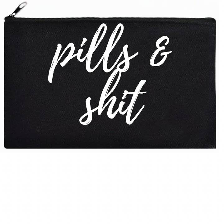 Bag Zippered - Pills & Shit for wholesale by Snarky Megs