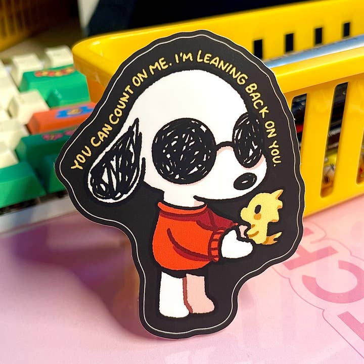 Caffeinehug - Wholesale Sticker - You Can Count On Me Snoopy Peanuts Sticker0