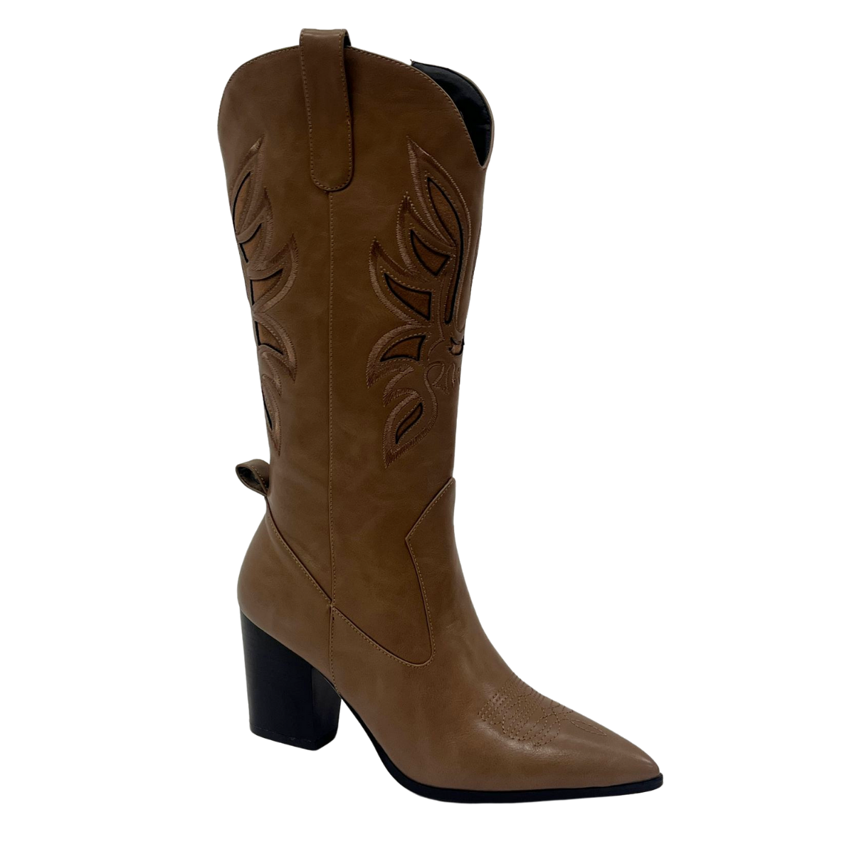 Azarey - Wholesale Cowboy Boots - Women's - Cowboy boot with embroidery and block heel 462K4881