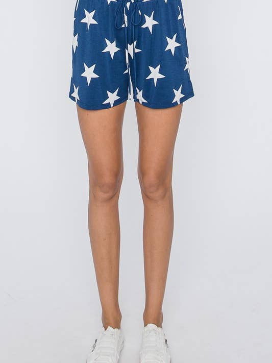 PANTALONES CORTOS CASUALES CON ESTAMPADO DE ESTRELLAS SP1087-15 para venta al por mayor de HEIMISH