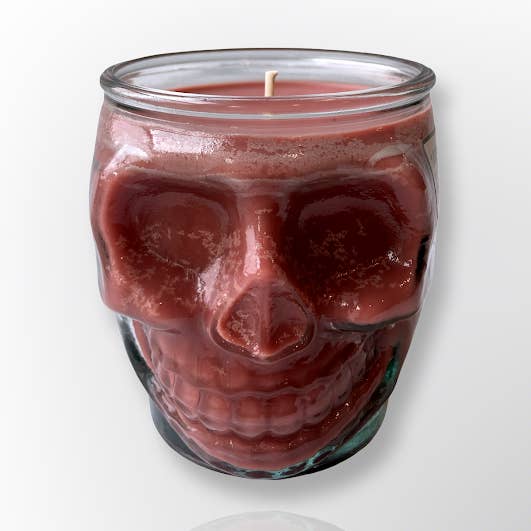Farm Kitchen Candle Co. - Wholesale Jar/filled candle - "Snickers" Halloween Skull Soy Candle |13.5 oz| SHIP READY!0