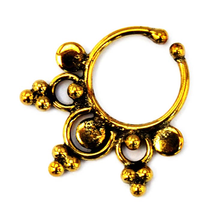 Brass Fake Septum Ring for wholesale by Gypsy Winds Bcn