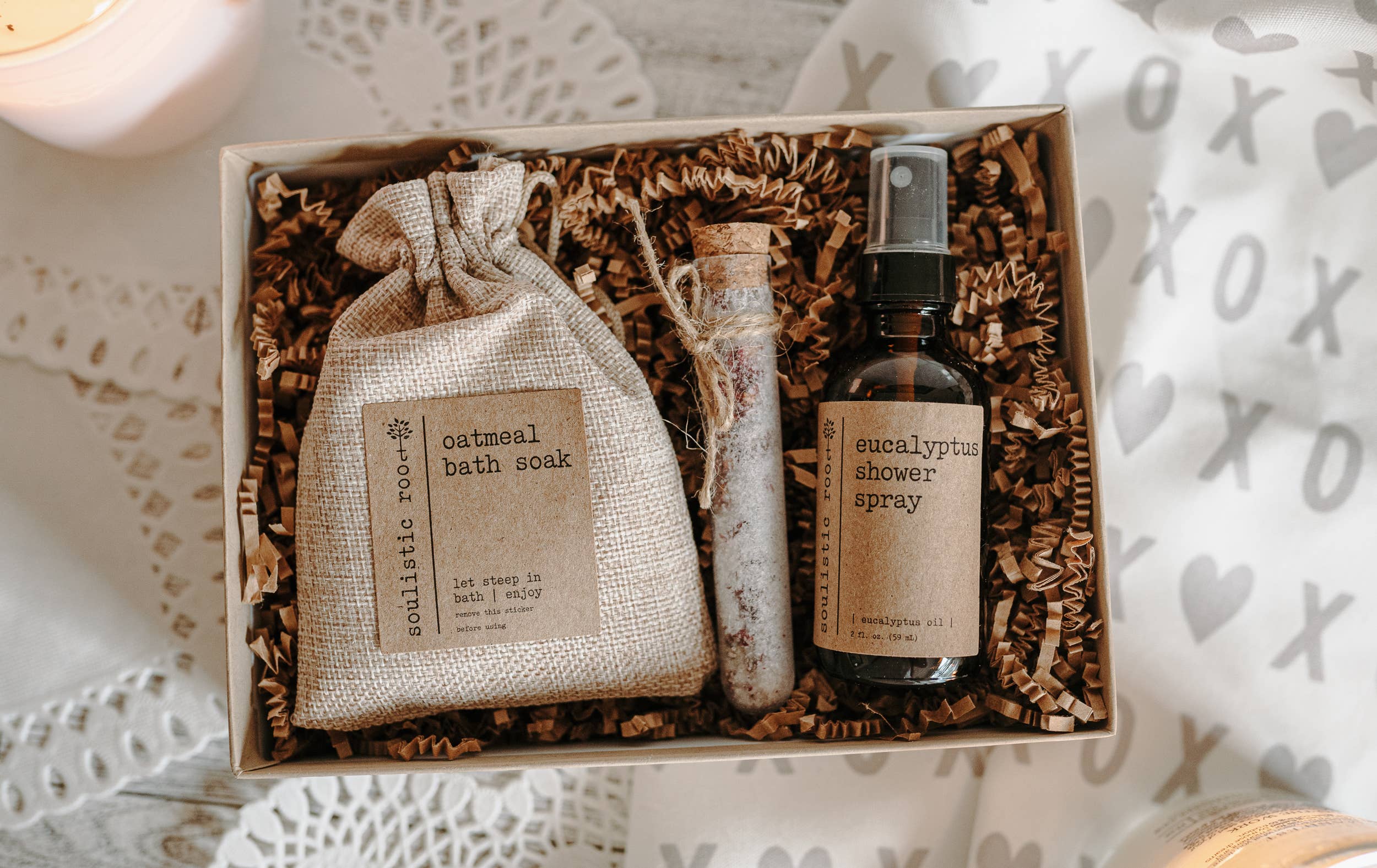 Soulistic Root - Essential Oils & Self Care Gifts - Wholesale Bath & Body Set - Christmas Spa Gift Set – Rose & Eucalyptus Self Care3