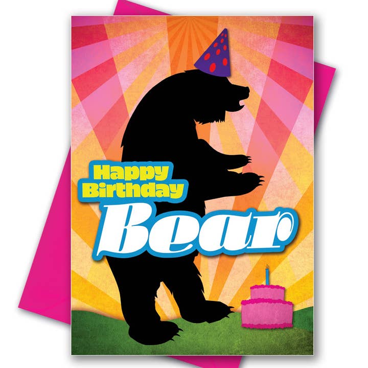 Peachy Kings / Kweer Cards – wholesale Birthday card – Bear Birthday Greeting Card (Gay, Queer, LGBTQ)