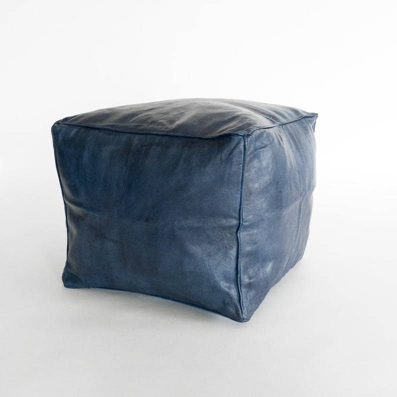 ProHandmadeDesign - Vendita all'ingrosso Pouf - Pouf ottomano quadrato marocchino in pelle autentica8