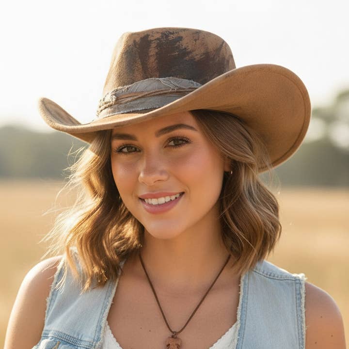 Greater Goods Imports & Wholesale - Wholesale Cowboy Hat - Women's - HT0094 MH0263 COWBOY HAT2