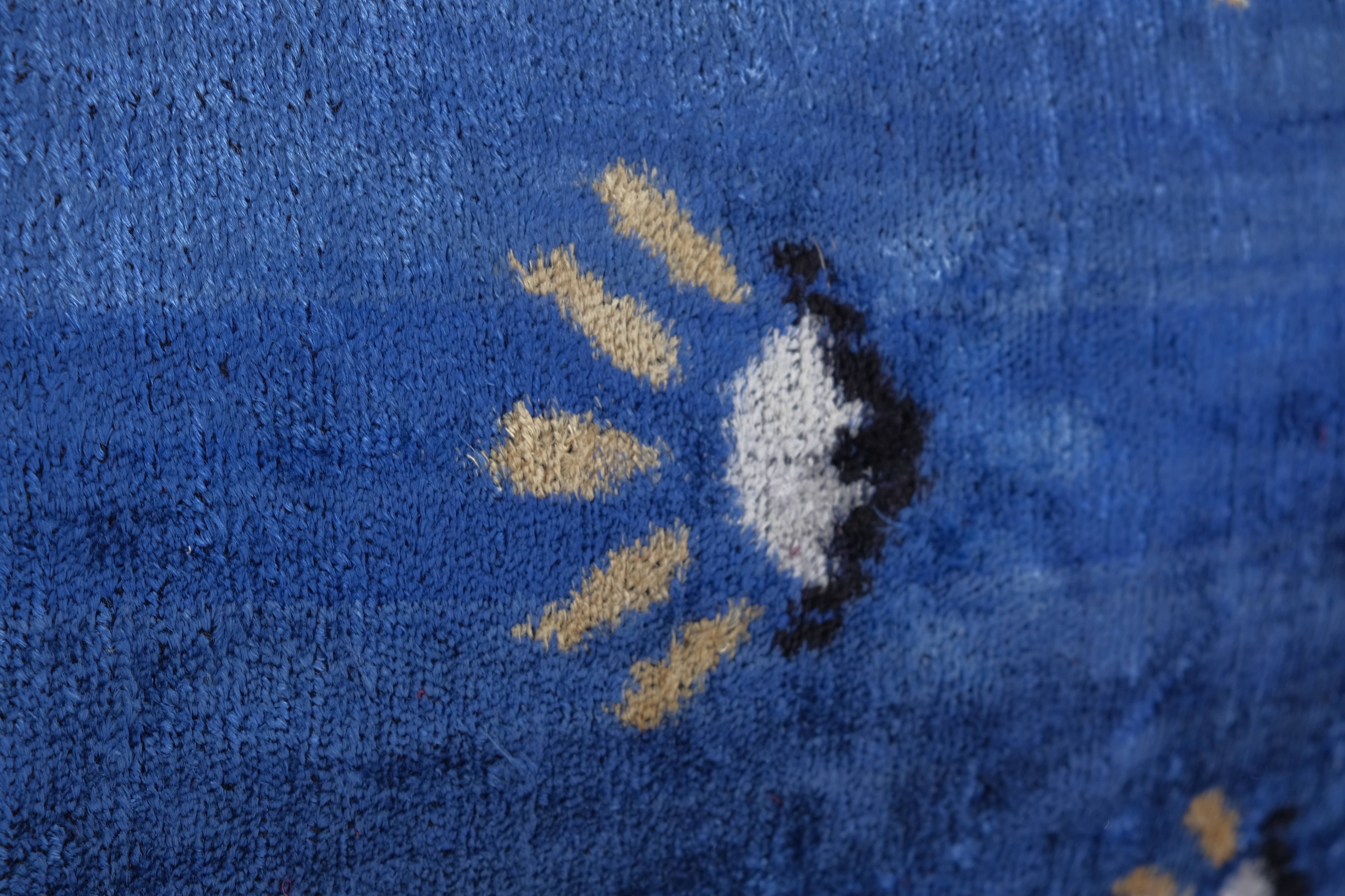 Vintage Pillows Store - Vente Housse de coussin - Housse de coussin lombaire bleue pour cadeau de Noël, lot de trois1