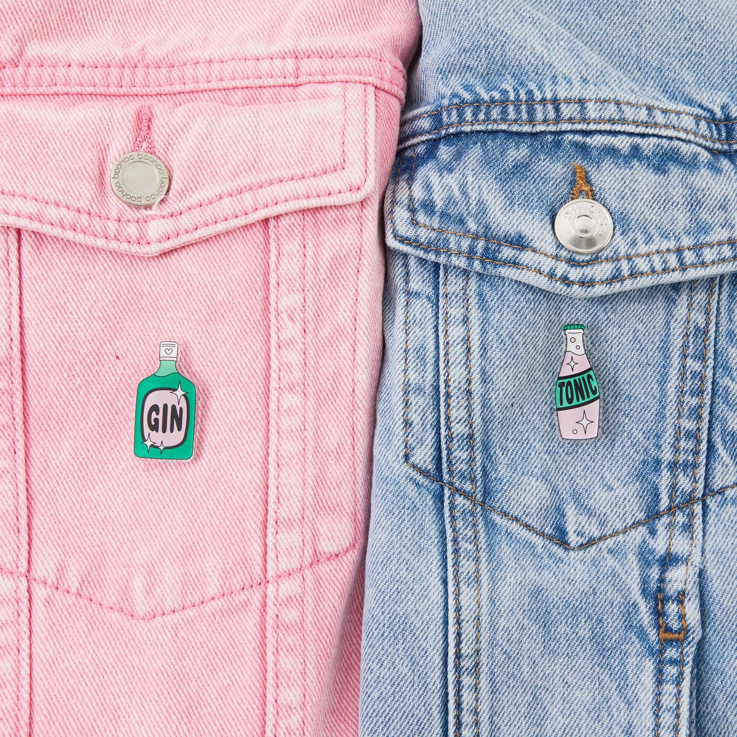 Punky Pins – wholesale Lapel pin/button – Gin & Tonic Acrylic Pin Pair2