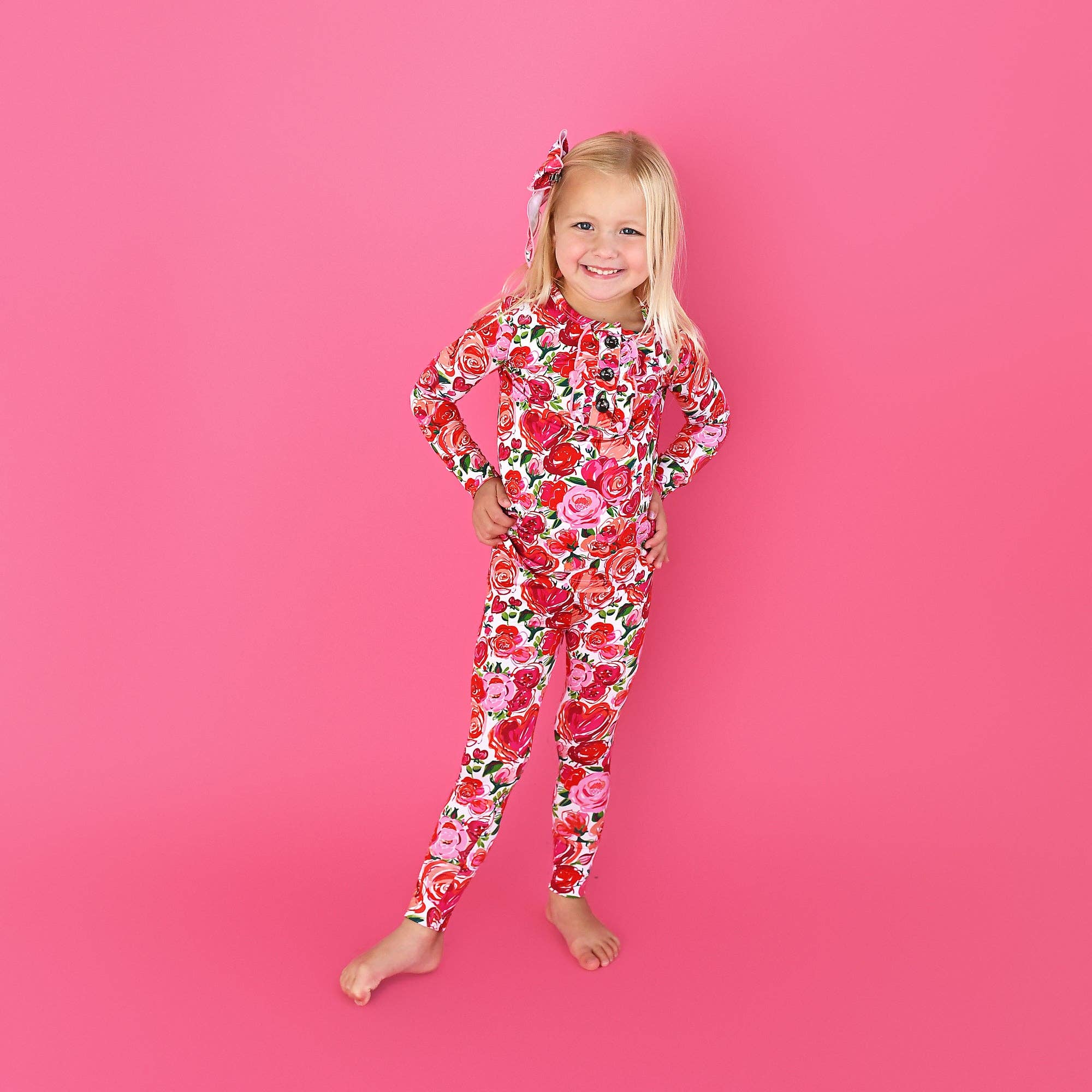 Gigi and Max – wholesale Sleepwear set – Kids – Rose Ruffle Two Piece Bamboo Toddler Outfit7