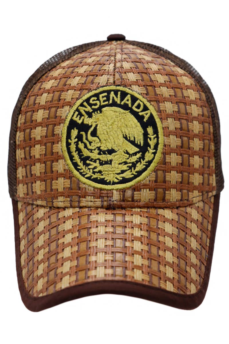 Cap Zone - Wholesale Trucker Hat - Unisex - Ensenada Embroidered Charra Straw Baseball Cap4