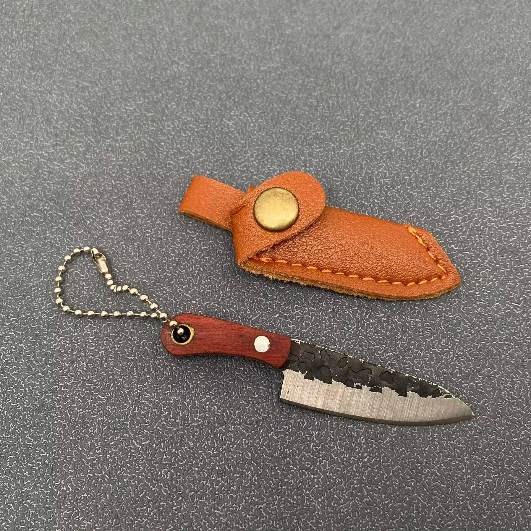 Mio Queena - Wholesale Pocket Knife/Holder - Black Enamel Mini Knife With Protective Sleeve0