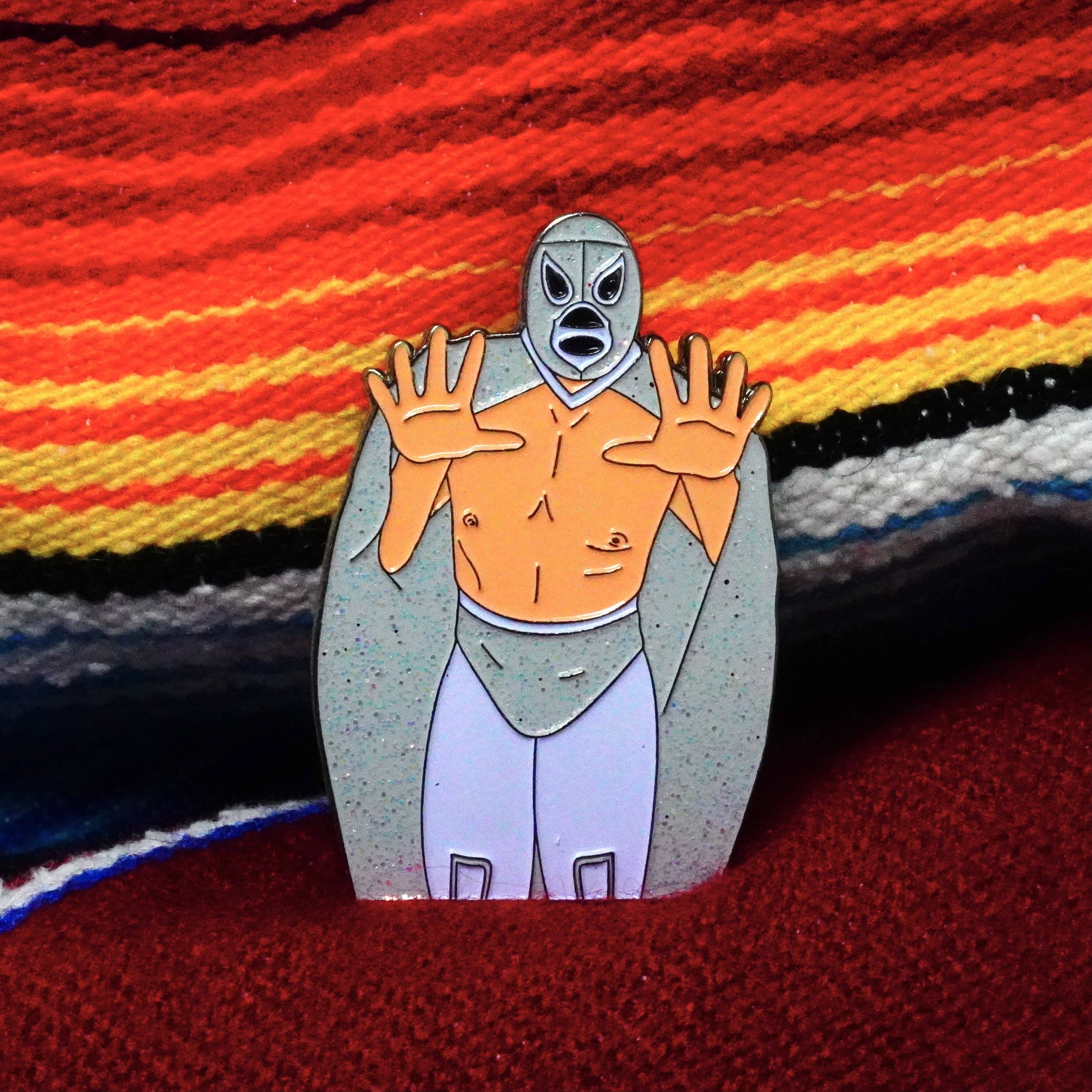PARTIMEWORKS - Wholesale Lapel Pin/Button - El Santo Luchador Pin1