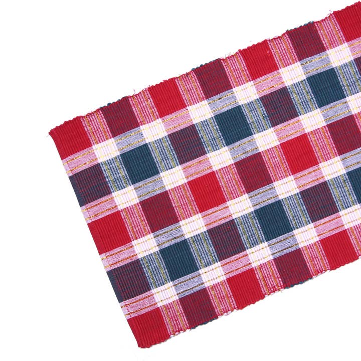 Chemin de table côtelé - Santa Clara - Lurex de Noël pour la vente par Accent Linen