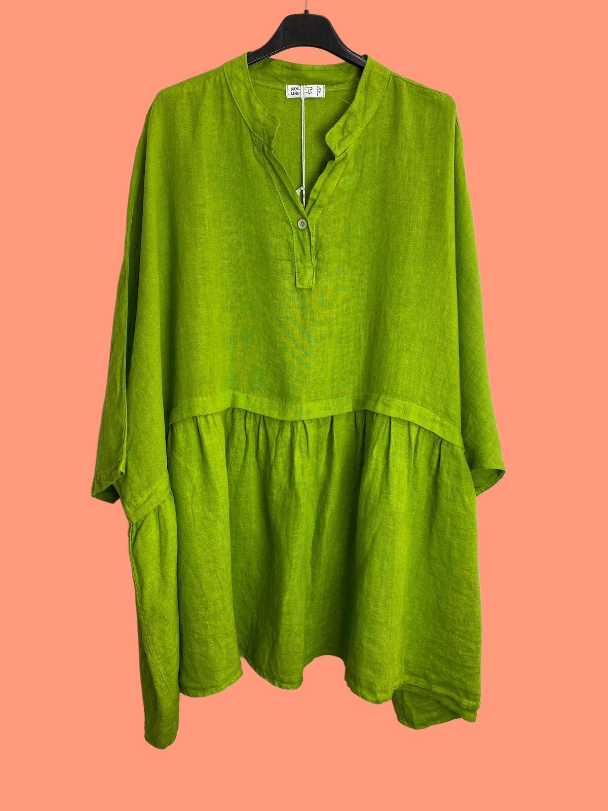 la maison des fibres naturelles - Venta al por mayor Túnica - Mujer - Túnica amplia de lino 68369 flora 100% TÚNICA DE LINO12