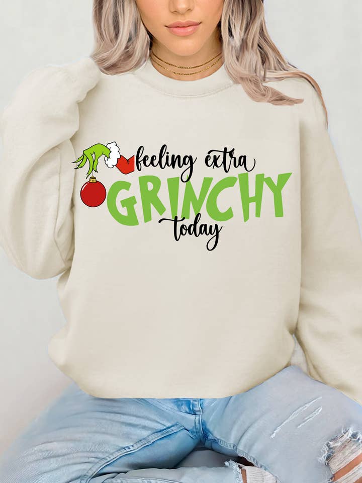 It's So Me - Wholesale Graphic Sweatshirt - Women's - FEELING EXTRA GRINCHY TODAY2