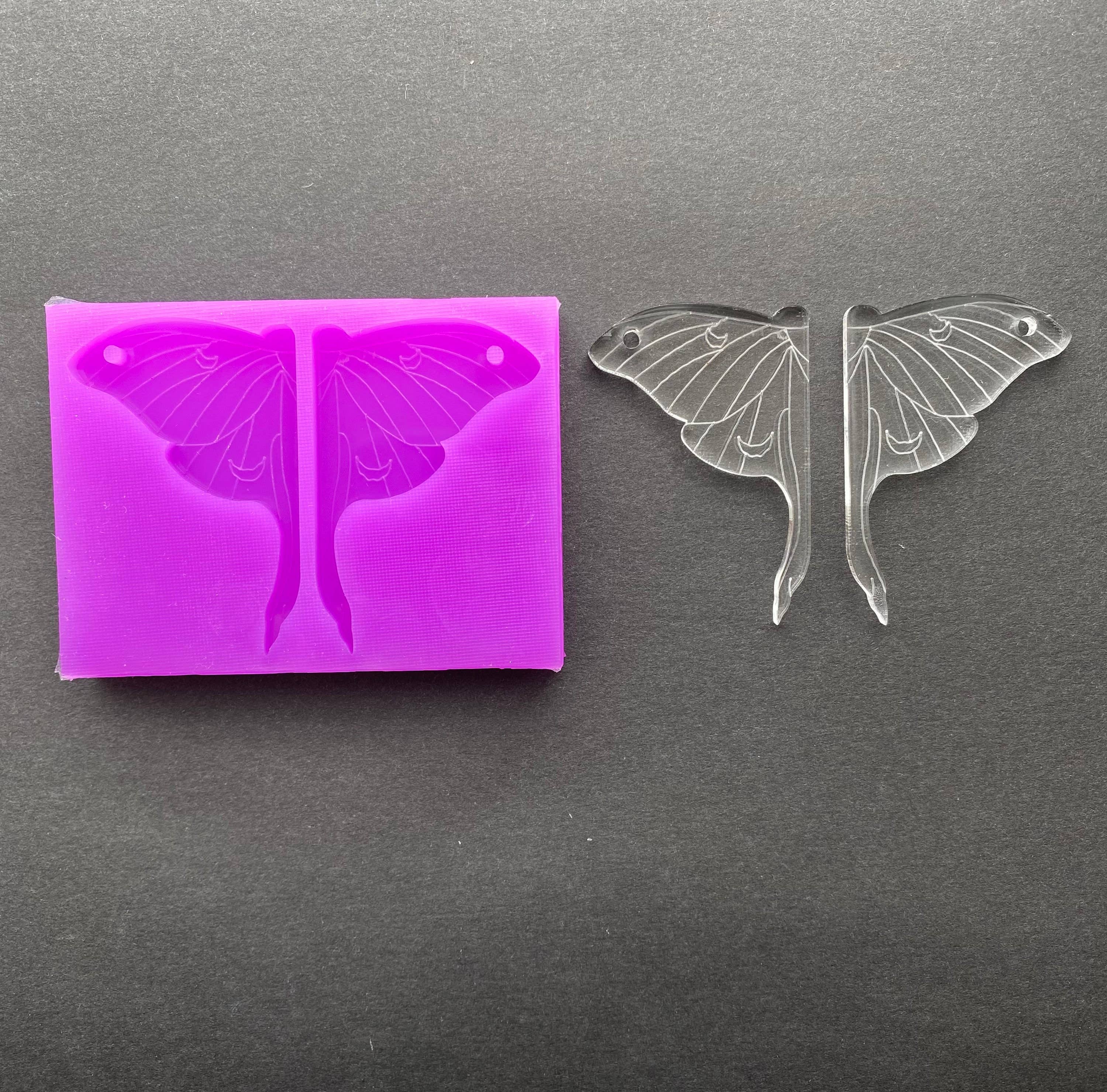 EllaRaeMouldsVinyls - Wholesale Craft Supplies - Lunar Moth, Lunar Butterfly Earring Silicone Mould0