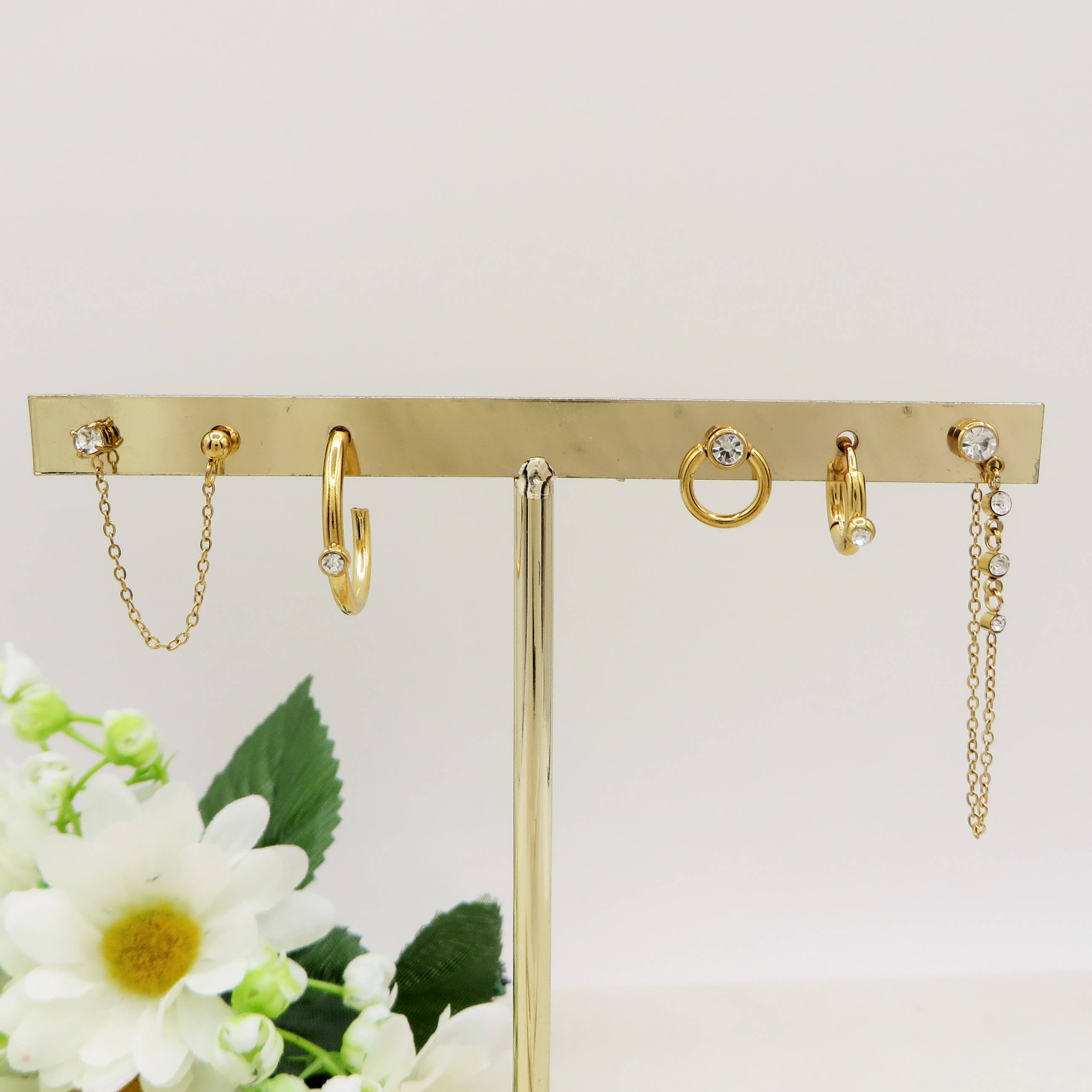 Daemon srls - Wholesale Dangle Earrings - CHANDRA set 6 orecchini ARGENTO 925 + cubic zirconia1