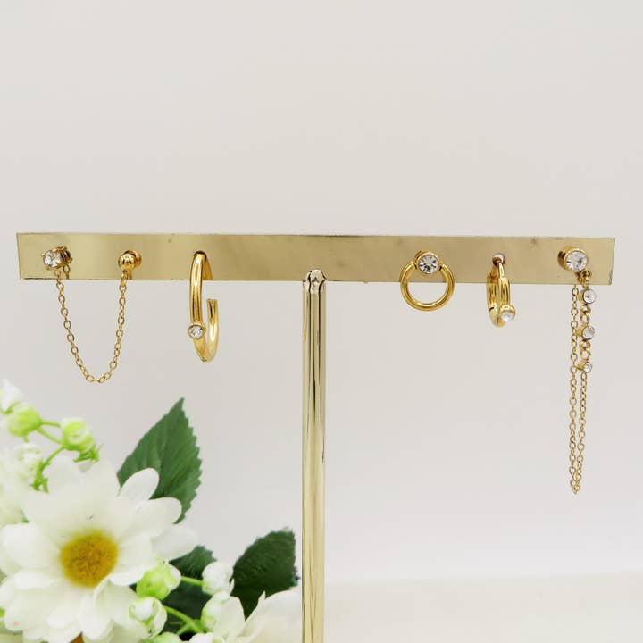 Daemon srls - Wholesale Dangle Earrings - CHANDRA set 6 orecchini ARGENTO 925 + cubic zirconia1