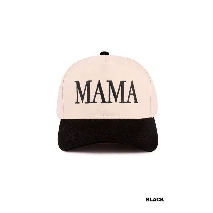 Vanilla Monkey – wholesale Baseball cap – Women's – Mama Two Tone Canvas Cotton Cap1