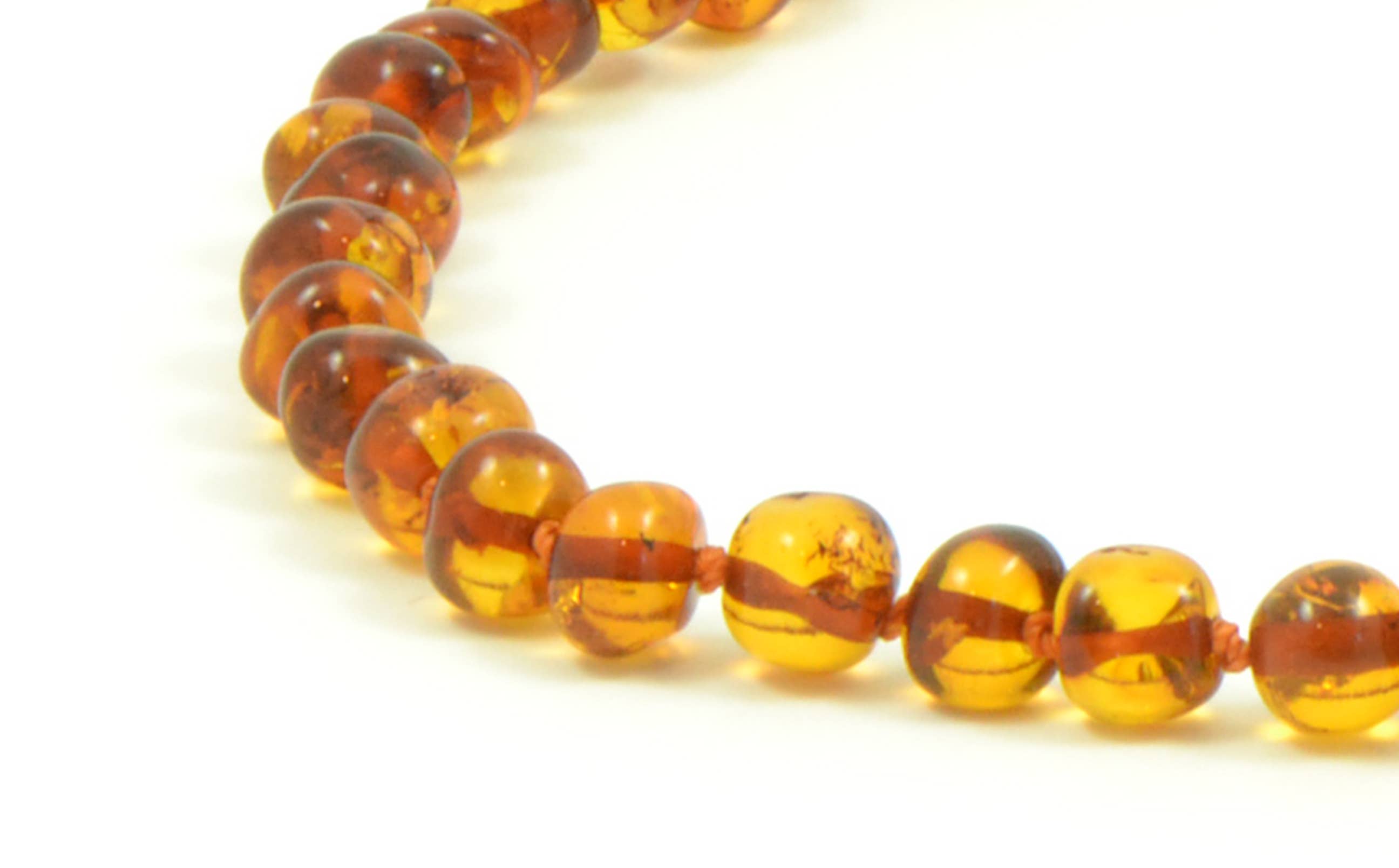 The Natural Amber - Wholesale Beaded/Pearl Necklace - Cognac Baroque Polished Amber Beads Necklace for Adult4