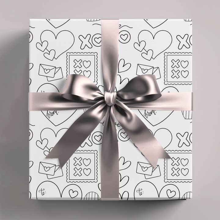 Papel de Embrulho "Valentine" Color-Me por atacado de Wrapping Papered