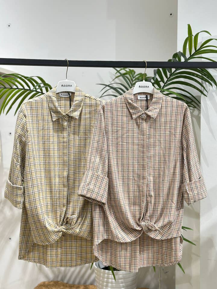 Check flannel cotton shirt for wholesale by ADORA