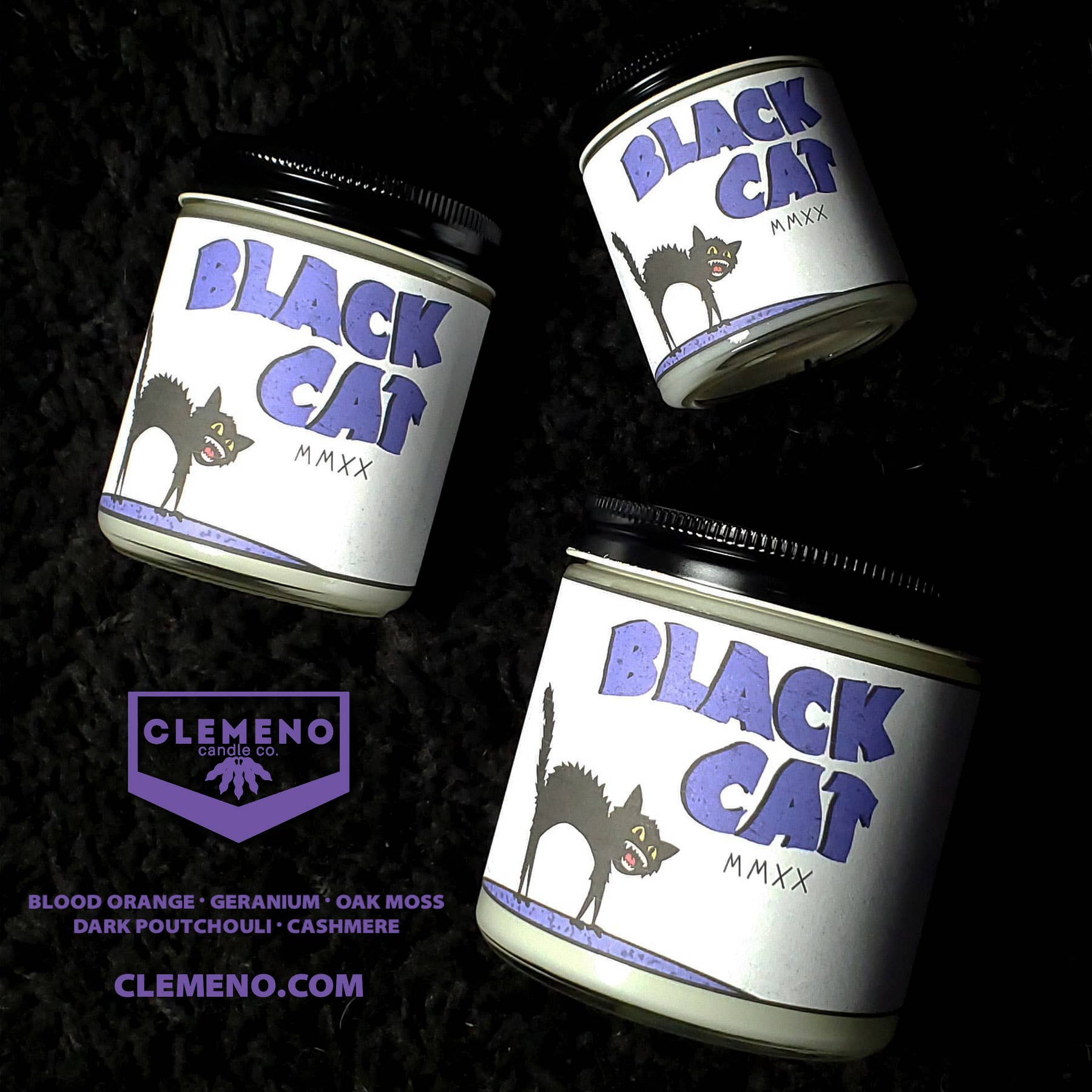 CLEMENO – wholesale Burkljus – Svart katt sojaljus2