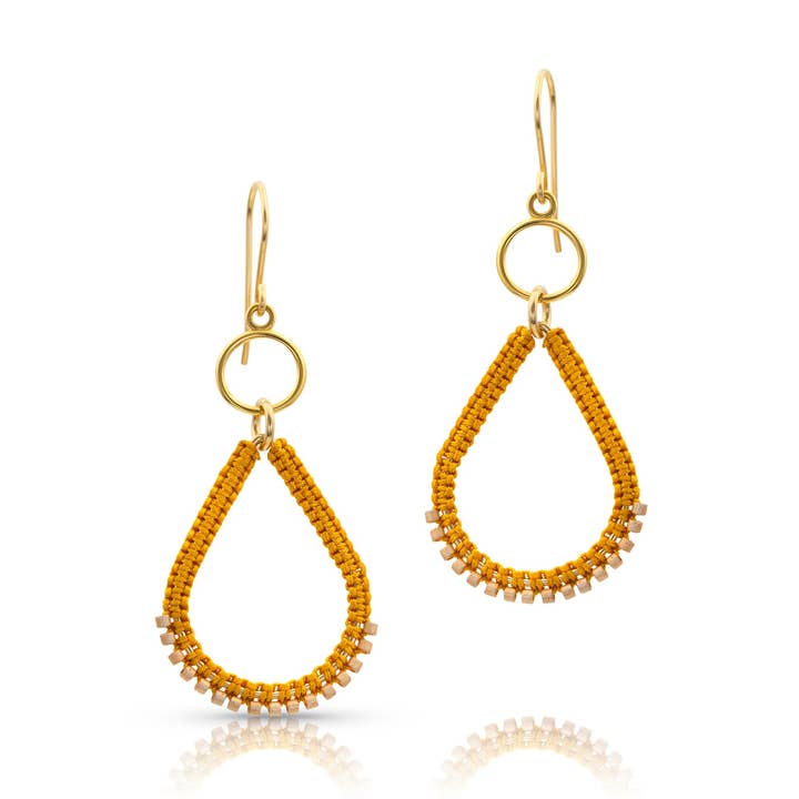 Golden Sun Teardrop Earrings for wholesale by Emma Louise LLC