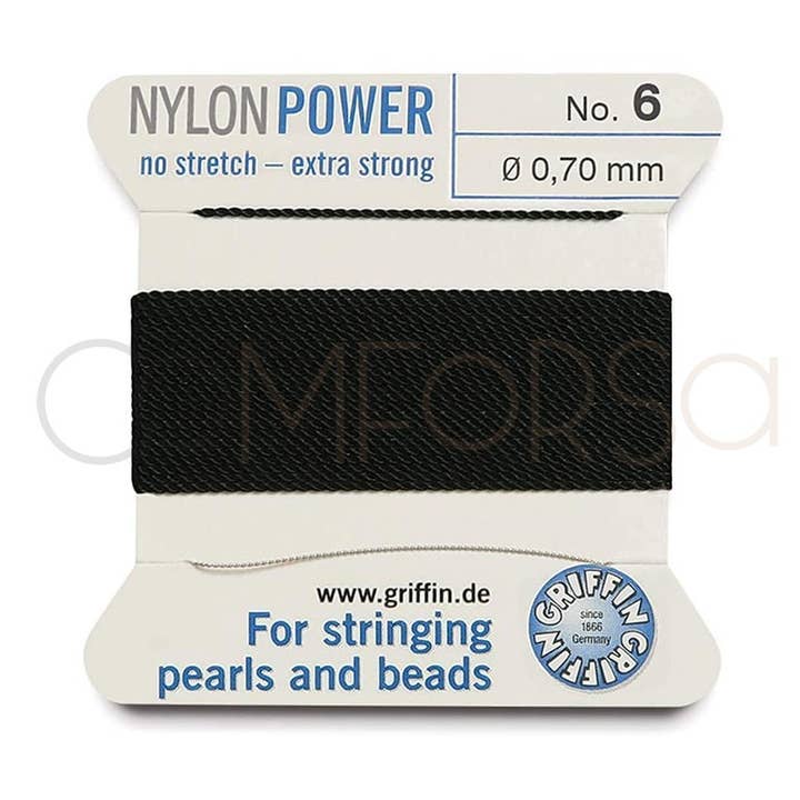 Fil de nylon rouge naturel pour perles 0,7 mm Griffin pour la vente par COM FORSA SL