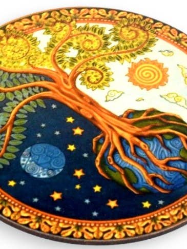 Crystal Grid Board: Tree of Life, 8" for wholesale by Sansaara Living