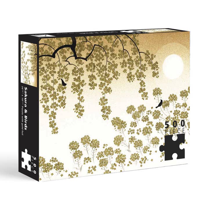 Puzzle de Folha de Ouro Sakura e Canola Quebra-Cabeças 500 Peças por atacado de Allport Editions