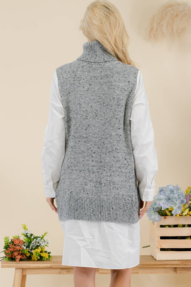 Celeste Clothing – Großhandel Kleid – Damen – ROLLKRAGEN-MIDIKLEID IN ÜBERGRÖSSE UND MISSY -CI-100832