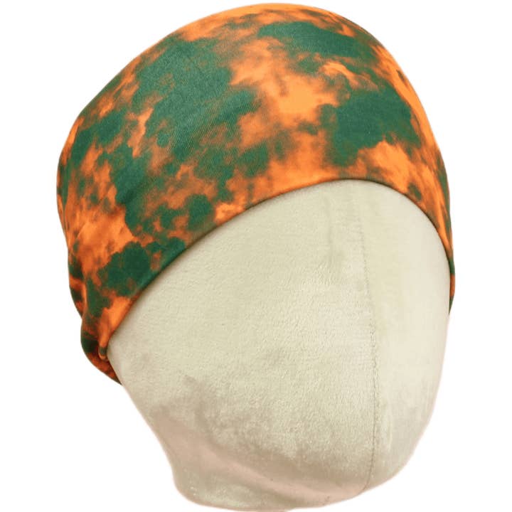 Green and Orange Stretch Headband for wholesale by The Sassy Olive Handmade Headbands